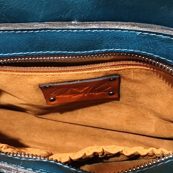 Patricia Nash Deep Blue Floral Handbag - Picture 6 of 7